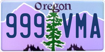 OR license plate 999VMA