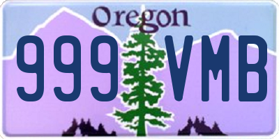 OR license plate 999VMB