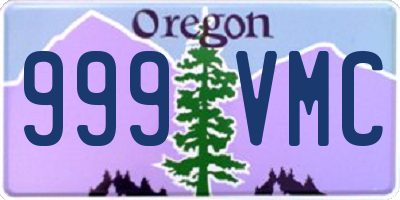 OR license plate 999VMC