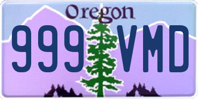 OR license plate 999VMD