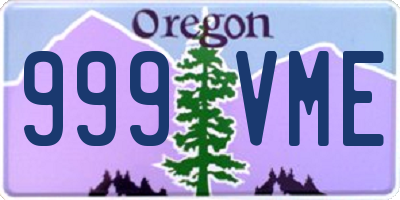 OR license plate 999VME