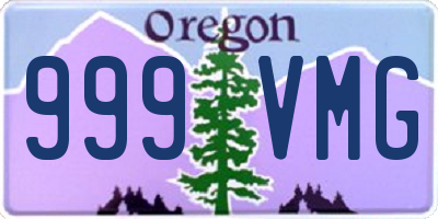 OR license plate 999VMG