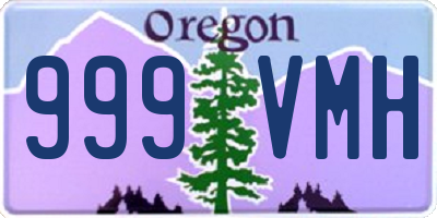 OR license plate 999VMH