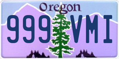 OR license plate 999VMI