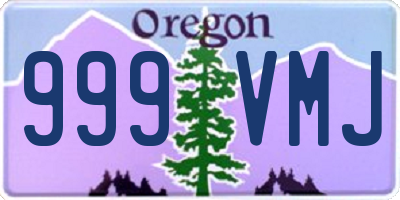 OR license plate 999VMJ