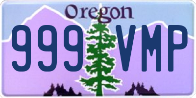 OR license plate 999VMP