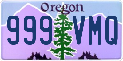 OR license plate 999VMQ