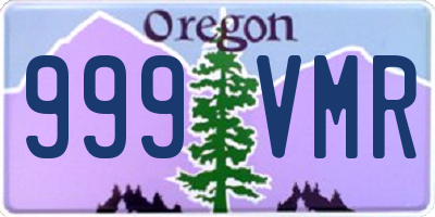 OR license plate 999VMR