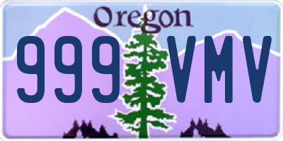 OR license plate 999VMV