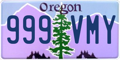 OR license plate 999VMY