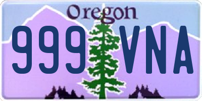 OR license plate 999VNA
