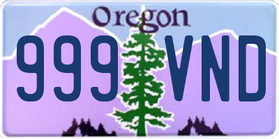 OR license plate 999VND