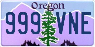 OR license plate 999VNE
