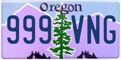 OR license plate 999VNG