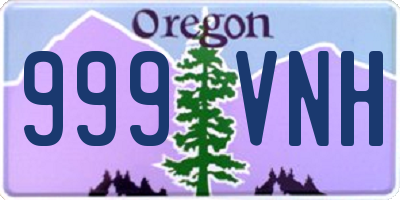 OR license plate 999VNH