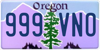 OR license plate 999VNO