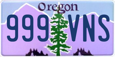 OR license plate 999VNS