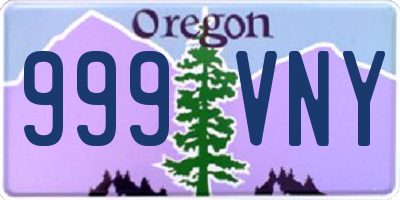 OR license plate 999VNY