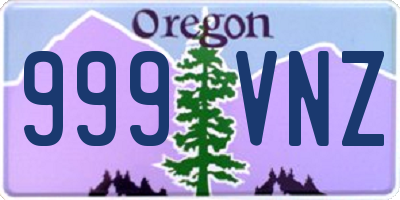 OR license plate 999VNZ