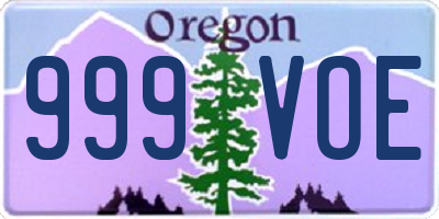 OR license plate 999VOE