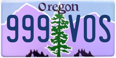 OR license plate 999VOS