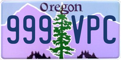 OR license plate 999VPC