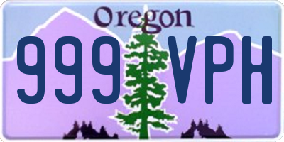 OR license plate 999VPH