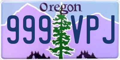 OR license plate 999VPJ