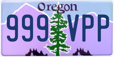 OR license plate 999VPP