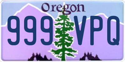 OR license plate 999VPQ