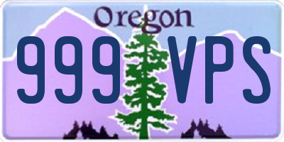 OR license plate 999VPS