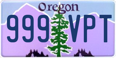 OR license plate 999VPT