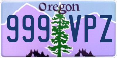 OR license plate 999VPZ