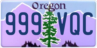 OR license plate 999VQC