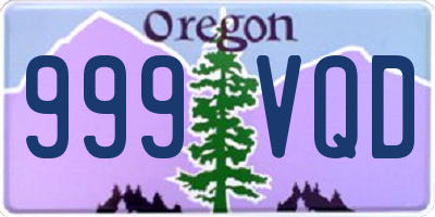 OR license plate 999VQD