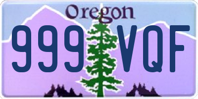 OR license plate 999VQF