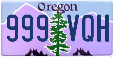 OR license plate 999VQH