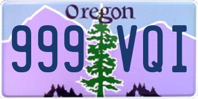 OR license plate 999VQI