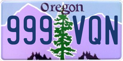 OR license plate 999VQN