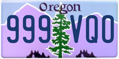 OR license plate 999VQO