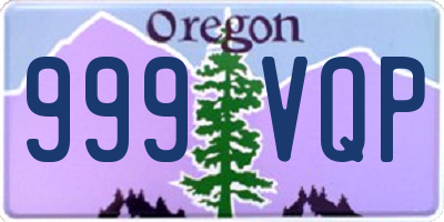 OR license plate 999VQP