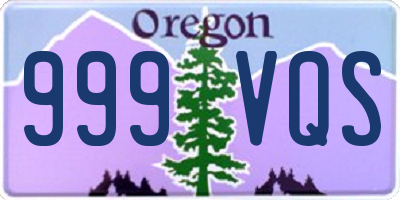 OR license plate 999VQS