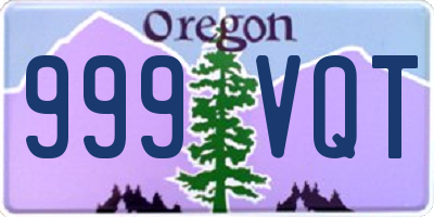 OR license plate 999VQT
