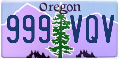 OR license plate 999VQV