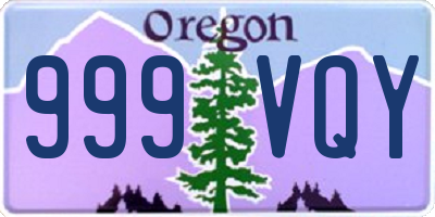 OR license plate 999VQY