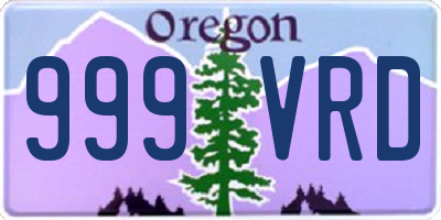 OR license plate 999VRD