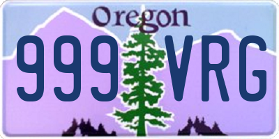 OR license plate 999VRG