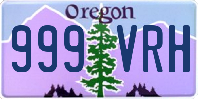 OR license plate 999VRH