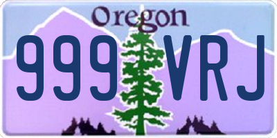 OR license plate 999VRJ