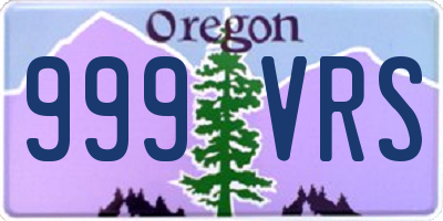 OR license plate 999VRS